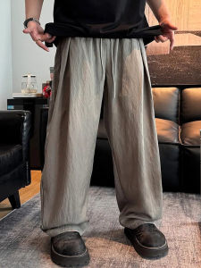Quần Ống Rộng Thoải Mái Mùa Hè Cho Nam Quần Dài Ống Thẳng Quần Dài Thường Ngày Bằng Vải Lanh Thoáng Khí Thoải Mái Phong Cách Harajuku