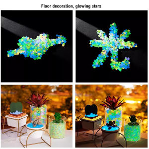 Amoki 50pcs 100pcs Luminous Artificial Stone Artificial Luminous Pebbles Decor For Aquarium Fish Tank Garden Lawn Yard Decor