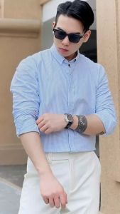 Áo Sơ Mi Nam Kẻ Vải Oxford Cao Cấp TUTO5 Menswear - Dài Tay Button Down Hàn Quốc - SMK02