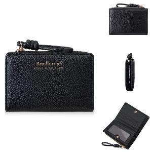 New Simple Short Womens Wallet Big Capacity Card Clips Female Zipper Coin Purse Photo Holder High Quality Wallet for Girls