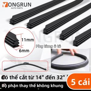 Bộ 5 Khăn Lau Xe Ô Tô Dải Cao Su Linh Kiện Thay Thế Cắt Theo Kích Thước 14-32 Inch Kính Chắn Gió Phía Trước Tay Lau Xe Cần Thiết Bảo Trì Ô Tô