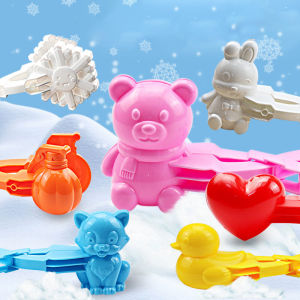 SHZTGM เครื่องทำเกล็ดหิมะสำหรับเด็กผู้ใหญ่ที่สร้างสรรค์รูปหัวใจเกล็ดหิมะรูปเป็ดแม่พิมพ์ทรายเครื่องมือของเล่นกลางแจ้งในฤดูหนาวของเด็ก