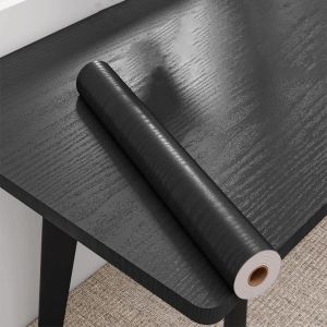 55cm Vinyl Waterproof Wood Grain 3D Stickers for Wardrobe Cupboard Table Closet Furniture PVC Self Adhesive Wallpaper Home Decor