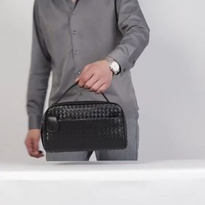 [Da thật] Túi Golf cầm tay Clutch cầm tay nam da bò thật CL155LD (Đen) - 100% da bò thật BH 3 năm