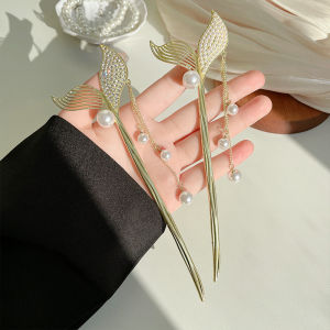 Vintage Chinese Style Girls Hair Stick Women Metal Glaze Hair Fork Hair Chopsticks Woman Hairpins
