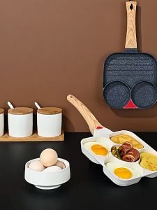 Panci Wajan Telur Martabak Pancake 4 Lubang & 5 Lubang Anti Lengket 18.5CM Double Bottom Cocok di Segala Jenis Kompor