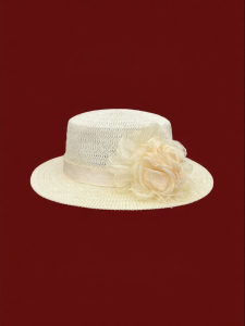 French 3D Flower Flat Top Sun Hat