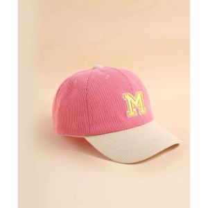 T.I - Topi Bisbol Anak Inisial Huruf M Corduroy Baseball Hat Import