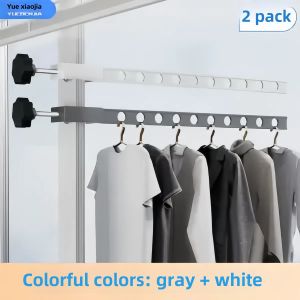 Portable Mini Clothesline Clip-On Windowledge Balcony Travel Clothes Hanger Small Size Outdoor Drying Rack Stainless Steel