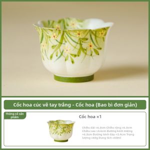 JISU | Tách Trà Gốm Hoa Cúc Hè Vẽ Tay