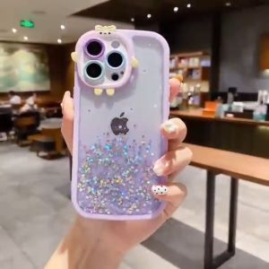 Case For IPhone 7G / 8G / SE 2020 / SE 2022 / 7 PLUS / 8 PLUS / X / XS / XS MAX / XR / 11 / 11 PRO / 11 PRO MAX / 12 / 12 PRO / 12 PRO MAX / 13 / 13 PRO / 13 PRO MAX / 14 / 14 MAX / 14 PRO / 14 PRO MAX- PITACHU PASTEL SOFT CASE JELLY RESIN GLITER BLINK