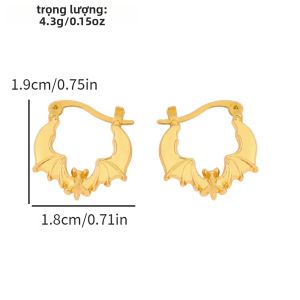 Takara Tomy | Thời Trang Punk Bát Bông Tai Retro Động Vật Trang Sức Hợp Thời Trang Bông Tai Dành Cho Nữ Cosplay Phụ Kiện Cá Tính Tặng Kim Loại Hoàn Thiện