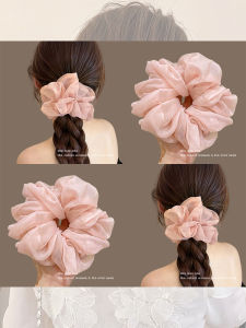 NING ZHOU | Oversized Pink Mesh Hairband Feminine Hair Accessories
