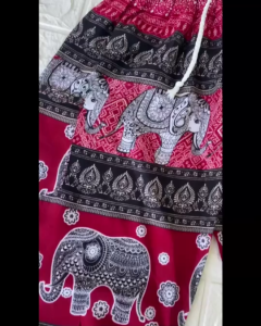 🔥ร้านค้าส่งไว🔥 กางเกงช้างเด็ก มีทุกไซส์ S-XL กระเป๋า 1 ข้าง เอวเชือก ขาจั๊ม ผ้าเรยอน พร้อมส่งจากไทย