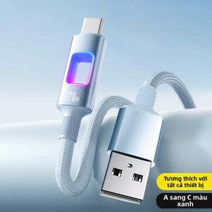 Cáp USB C Sang Type C NNBILI 120W Sạc Nhanh Dây Dữ Liệu RGB Dành Cho iPhone 17 16 Samsung MacBook Laptop - Chất Liệu Bện Dòng Điện Tối Đa 6A