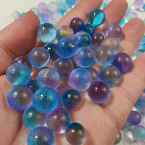 Lake Blue Round Dot Golden Crystal Beads 10/12mm Glass Spacer Loose Beads For Jewelry Making Bracelet DIY Keychain Accessories