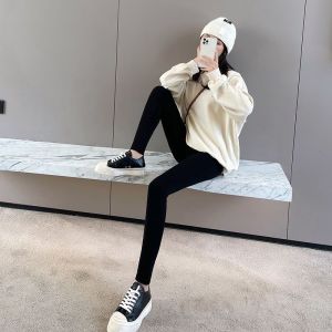 New plus Size Modal Womens Yoga Pants Black Slimming Sequin High Waist Butt Lifting Long Trousers Outerwear Fashionable