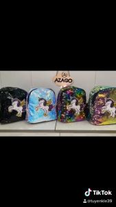 BALO NỮ CHẤT LIỆU DA THIẾT KẾ ÁNH KIM BẮT MẮT TRẺ TRUNG HỌA TIẾT NGỰA UNICORN SIÊU ĐÁNG YÊU DBN212 - thương hiệu AZAGO