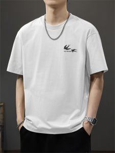 Áo Thun Cotton Tay Ngắn Mùa Hè Dáng Rộng Cho Nam Áo Thun Cotton Thoáng Khí Thường Ngày in Họa Tiết Động Vật Mùa Hè 2025