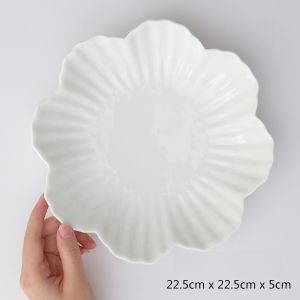 Creative Breakfast Ceramic Plate Deep Dish Soup Plate Steak Fruit Dessert Plate Dinnerware Set European Style Solid Color