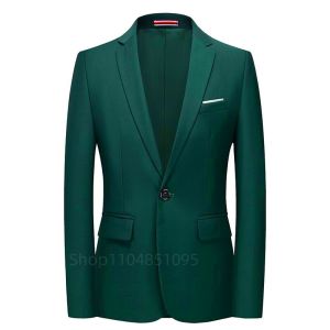 Solid Wedding Men Suits Blazer Bridegroom Business Groom Tuxedo Jacket Notch Lapel Formal Costume Homme Party One Coat XS-6XL
