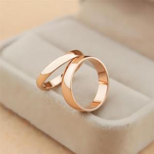 Couples Rose Gold Matching Rings Gift