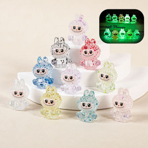 20PCS Luminous Gymnastics Labubu Ornament Blind Bag Resin Cute Small Ornaments Blind Bag Resin Cute Small Desktop Decoration