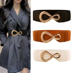 Thắt lưng nữ dây nịt nữ đai váy bản to 6cm Thun Co Giãn mang Đầm váy Casual Thời Trang Hàn QUốc