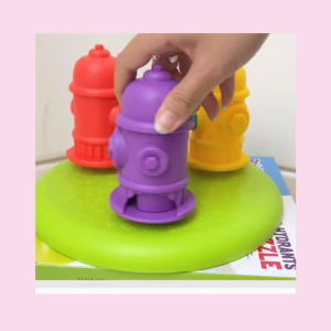 Brightkins Spin N Snack Hydrants Treat Puzzle | Interactive Treat Puzzle Slow Feeder Toy for Dogs