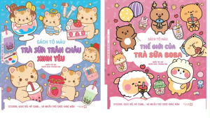 Combo Sách Tô Màu Trà Sữa Boba: Thế Giới Của Trà Sữa Boba Trà Sữa Trân Châu Xinh Yêu (02 Cuốn)