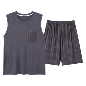 MiiOW | Cool Sensation Lightweight Short Sleeve Sleepwear Set For Men Summer Breathable Comfortable Cotton Blend Home Clothes