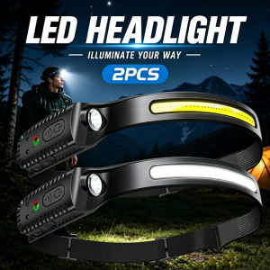 USB Rechargeable LED Sensor Headlamp XPE+COB Headlight Led Head Torch Camping Search Light Head Flashlight for Fishing Lantern