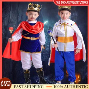 7PCS Boy Regal King/Prince Costume Childrens Halloween Boys Clothes King Cosplay Costume Play Out Costume
