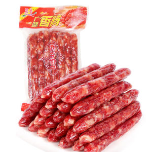 Authentic Guangdong Style Sausage 500g Sweet Wine Flavor Roasted Sausage Traditional Chinese Cured Meat Product for Home Or Commercial Use