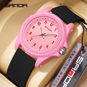 SANDA Đồng hồ thạch anh cho trẻ em cậu bé nữ sinh thanh thiếu niên cặp vợ chồng thiết lập Quà Tặng trung tính không thấm nước ban đầu khá im lặng xem cho kỳ thi nghiên cứu ánh sáng dùng để kiểm tra trọng lượng thường đồng hồ thời trang