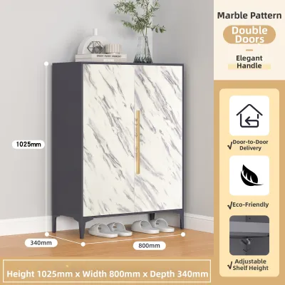 DIBIOU | Lockable Shoe Cabinet