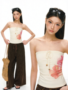 Ariseism | Vintage Floral Printed Crop Top