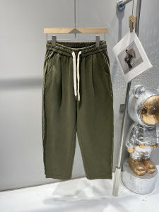 กางเกงขายาวทรงตรงผ้าคอตตอนเนื้อนุ่มสบายๆ สำหรับผู้ชาย ทรงหลวมๆ ลำลอง สไตล์วัยรุ่น ฤดูใบไม้ร่วง 2025