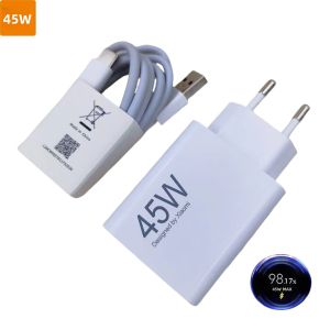 Sạc Nhanh Xiaomi Redmi Note 14 Pro 45W Turbo Bộ Sạc Nhanh Chuẩn EU Kèm Cáp Type C 1/1.5/2m Dành Cho Mi 11T 10T POCO X3 NFC X4 X5 GT M5S