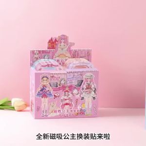 สติ๊กเกอร์แม่เหล็กปริศนา 3 มิติสำหรับเด็ก สติกเกอร์แต่งตัวเจ้าหญิง ของเล่นเด็กผู้หญิงอายุ 3 ถึง 6 ปี ของขวัญวันเกิด ใหม่