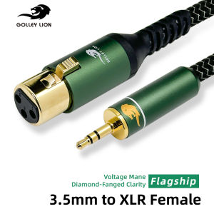 GOLLEY LION 3.5mm to XLR Female Audio Cable - Plug & Play for DJ Gear PA Systems Studio Mixers