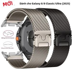 Dây Đeo Kim Loại Milanese Dành Cho Samsung Galaxy Watch 8/8 Classic 46mm Dây Thép Không Gỉ Tương Thích Với Phụ Kiện Đồng Hồ Thông Minh Galaxy Ultra 2025