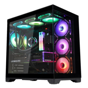 Play Brave Heart plus ATX Full Side Transparent Glass Sea View Room Water Cooling Desktop Computer Case New Condition