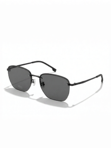 Hugo Boss | Polygonal Titanium Half-frame Driving Sunglasses for Men