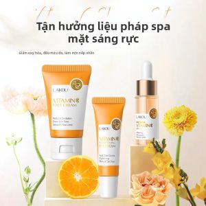 SADOER | Bộ Chăm Sóc Da Vitamin C LAIKOU 3 Món - Kem Dưỡng Mặt Serum & Kem Dưỡng Mắt Dưỡng Ẩm Chống Nhăn Dành Cho Nữ