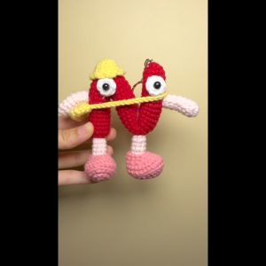 [Có sẵn] Móc khóa len chữ cái ngộ nghĩnh sợi cotton milk 125g móc chìa khóa quà tặng trang trí túi