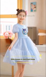 Girls Dress New Kuromi Dresses Cotton Sequins kids Princess Skirt elegant Children party dress