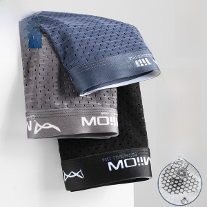 MiiOW Men Underwear Ice Silk Graphene Antibacterial Crotch Boxers Breathable Summer Mid-Waist Plus Size Boxer Shorts