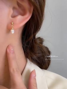 My Natural Vintage French Baraque Style Pearl Water Earrings珍珠耳圈法式耳环