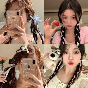 🔥Double Ponytail Braid Hair Ribbon Bow Ribbon Scarf Hair Accessories Hair Rope LovelylifeFu👍